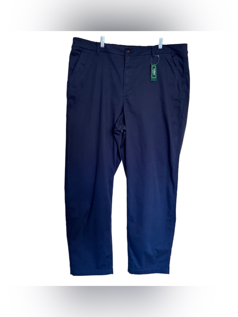 NEW L.L Bean Women Sz 20W Navy Blue Comfort Stretch Straight Leg Mid Rise Pants